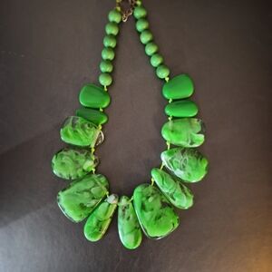 Green Statement Necklace